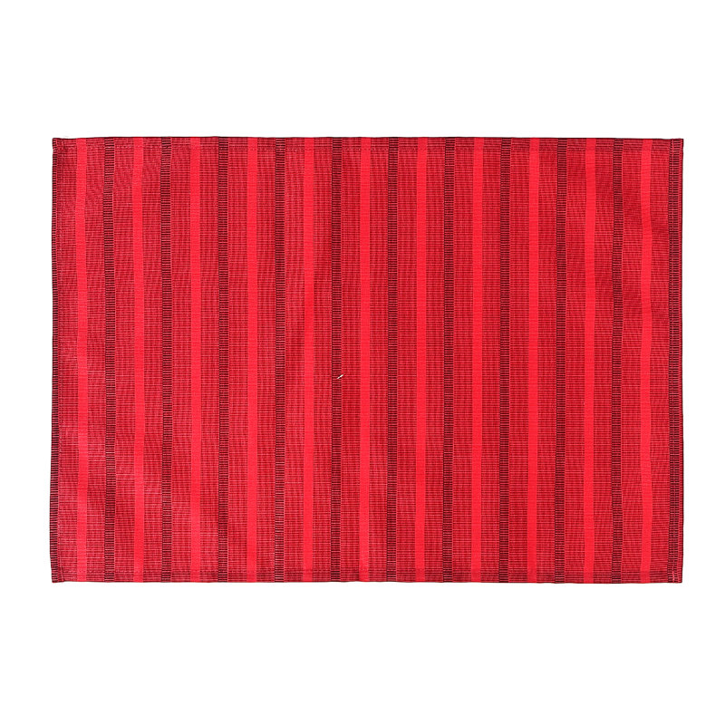 Ensemble de napperon 12 pièces Stripe, Rouge