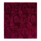 Overdyed One-of-a-Kind 6' 0" X 6' 6" Hand Knotted Area Rug
