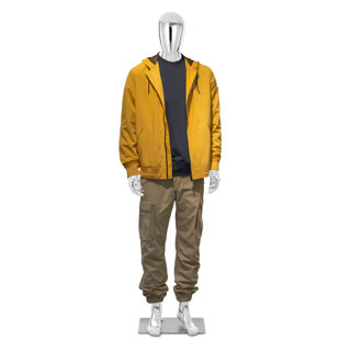 Male Mannequin Full Body Silver - 74” Detachable Man Dress Form Mannequin Realistic Metal Base For Clothing Shops