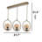 Adjustable Height 3 Lights Globe Kitchen Island Pendant-1207258552