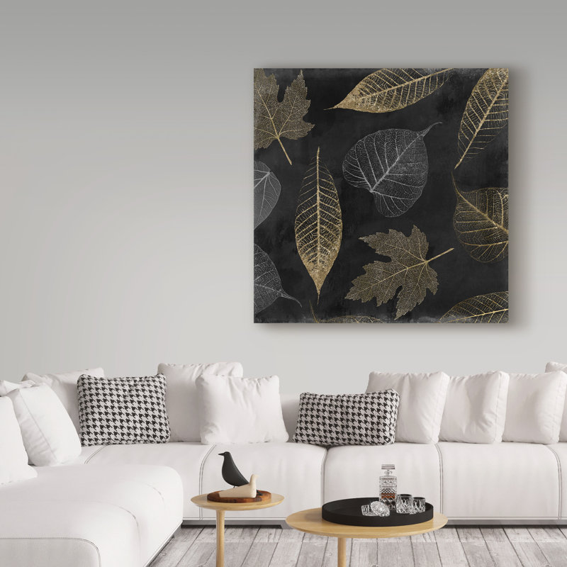«Jade», affiche rétro sur toile tendue «Autumn Gold Black», H 14 po x l 14 po