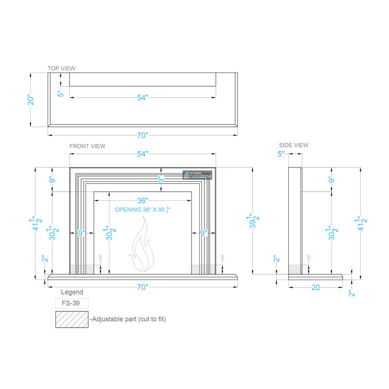 Oslo Fireplace Surround, Acid Wash Beige