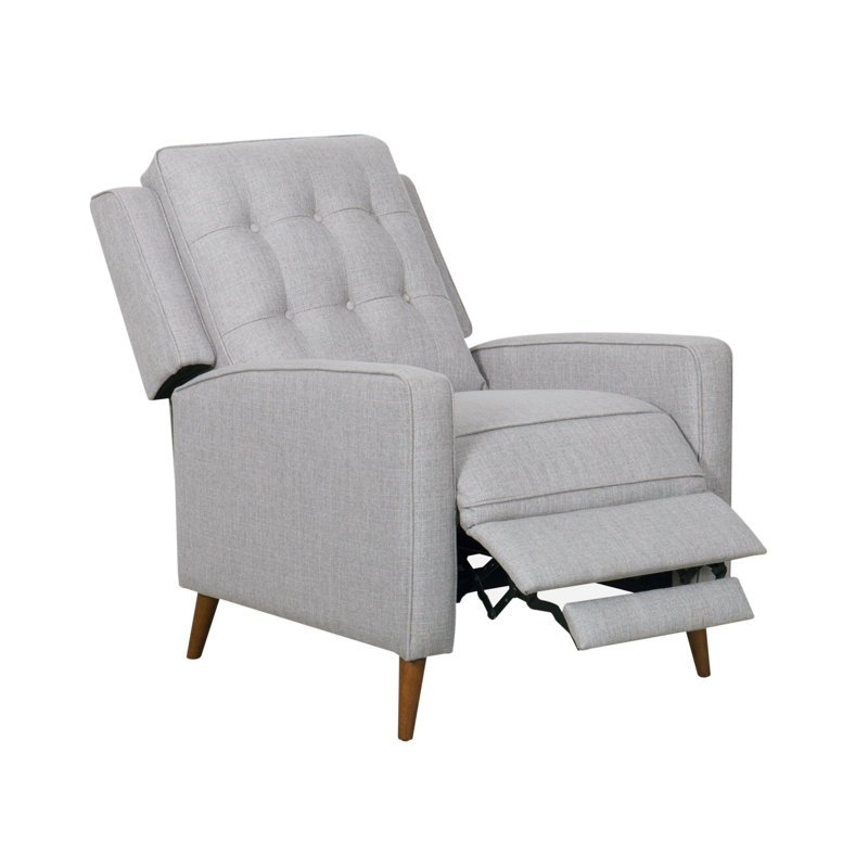 Braelyn Upholstered Recliner, Gray Polyester
