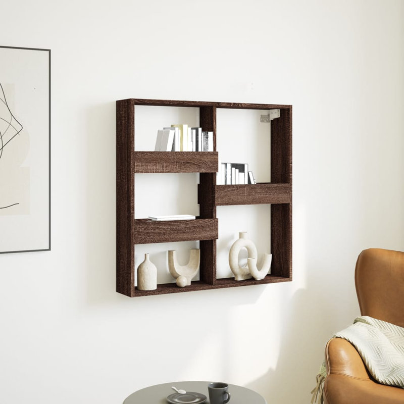 Rethel Floating Shelf, Brown Oak