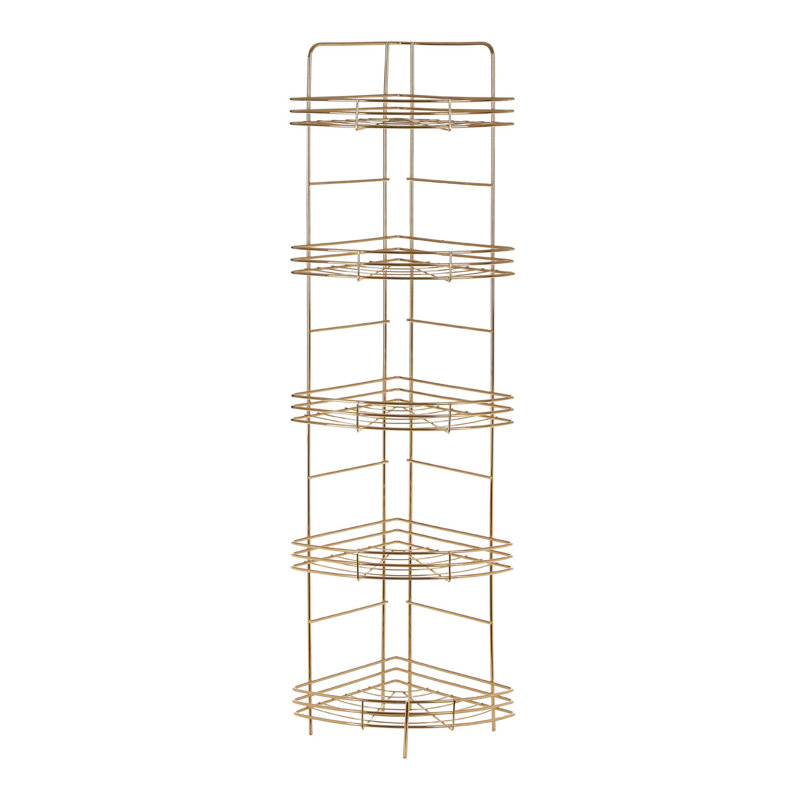 Corner 21 x 86cm Bathroom Caddy, Gold