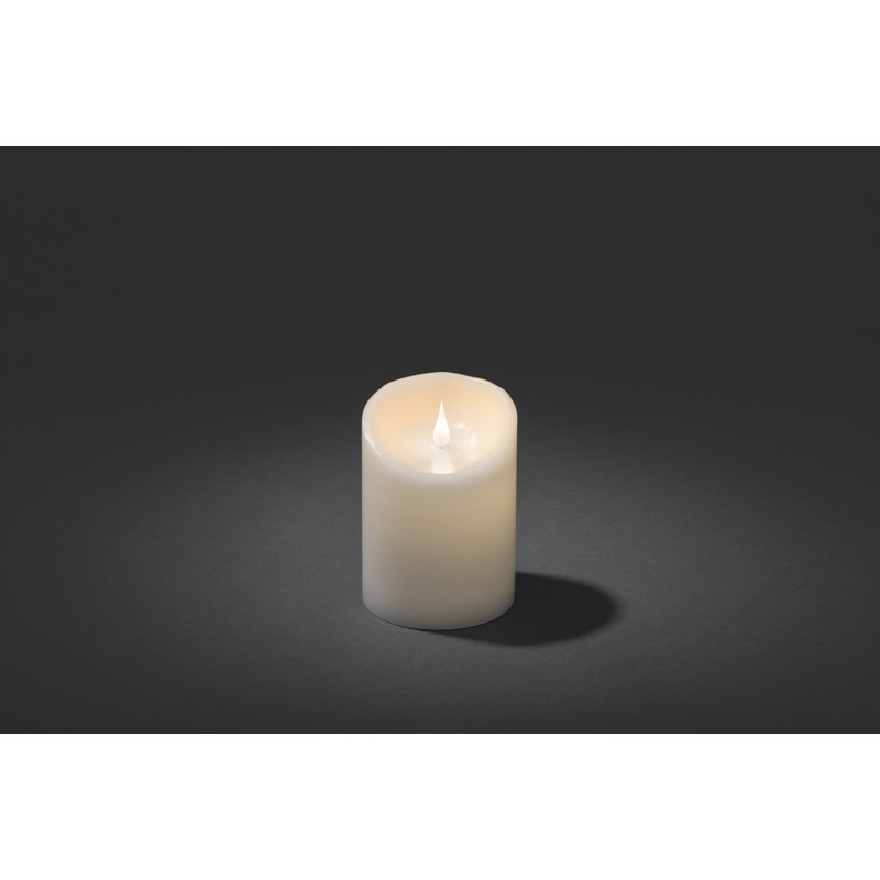 3D Flame Real Wax Battery Candle, 14cm H x 10cm W x 10cm D