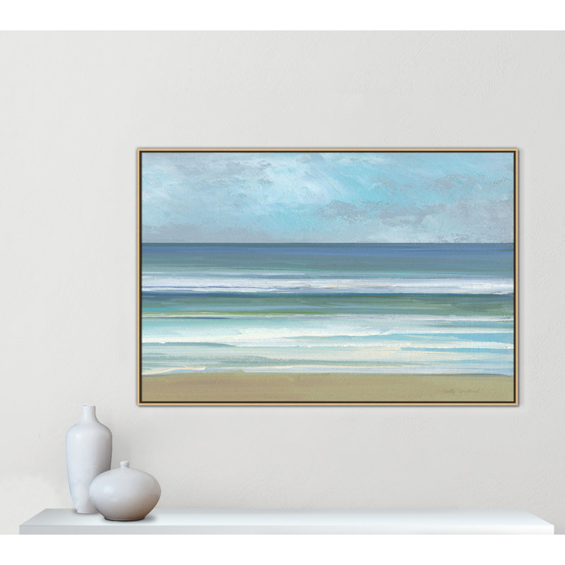 «Gentle Waves II» par Sally Swatland, H 41,5 po x l 61,5 po, Naturel