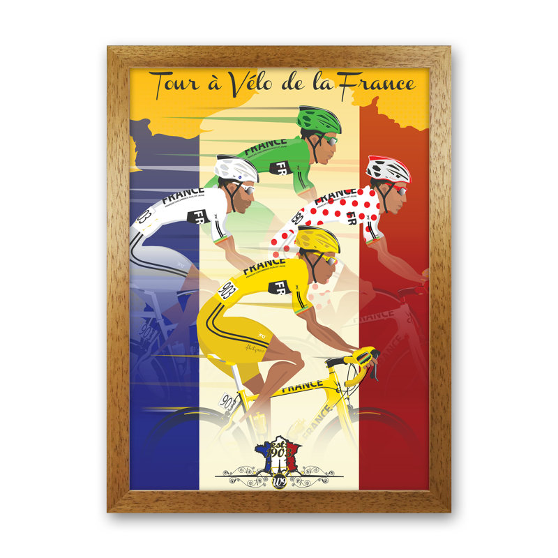 Jerseys - Print, 42cm H x 30cm W x 3cm D, Oak Framed