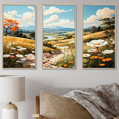 «Ephemeral Serenity Meadow», ensemble de reproductions d'art mural