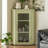 White Solid + Manufactured Wood+Glass Display Cases