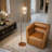 McKenney BLAZE ARCHED FLOOR LAMP WITH CAPSULE GLASS SHADE