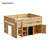 Full Size Loft Bed with Storage Cabinet and Chalkboard Panel, Kids & Teens Loft Bed, Natural-1671126948