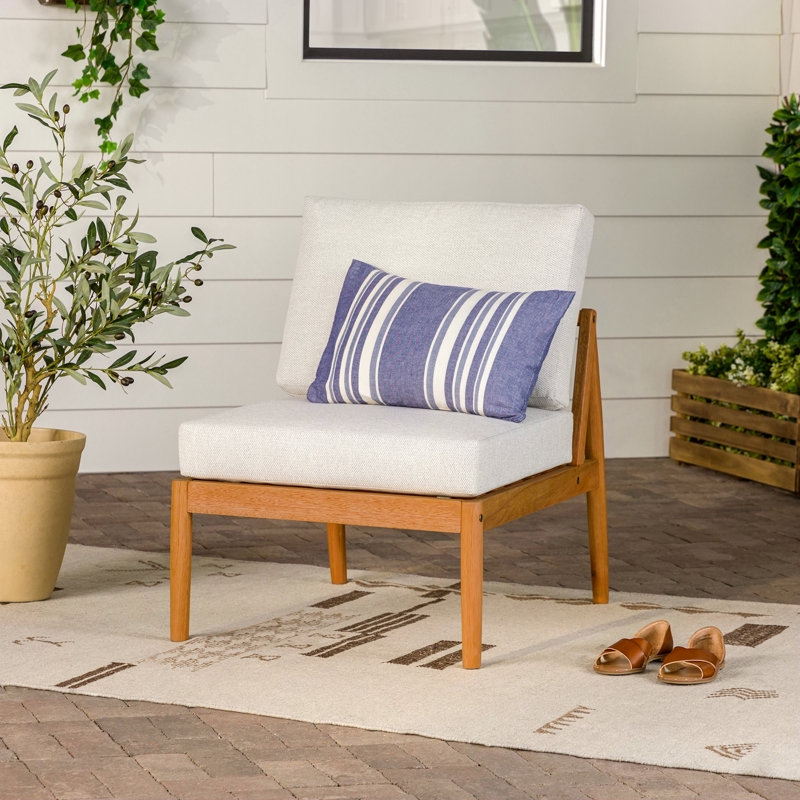 Canapé modulaire d'extérieur moderne sans accoudoirs - Naturel, Naturel