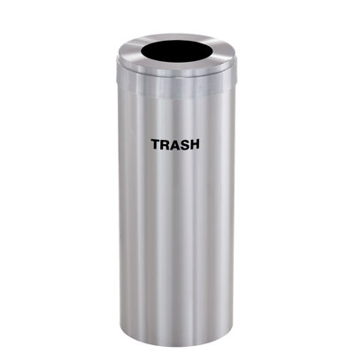 Aluminum Open Kitchen Trash Can