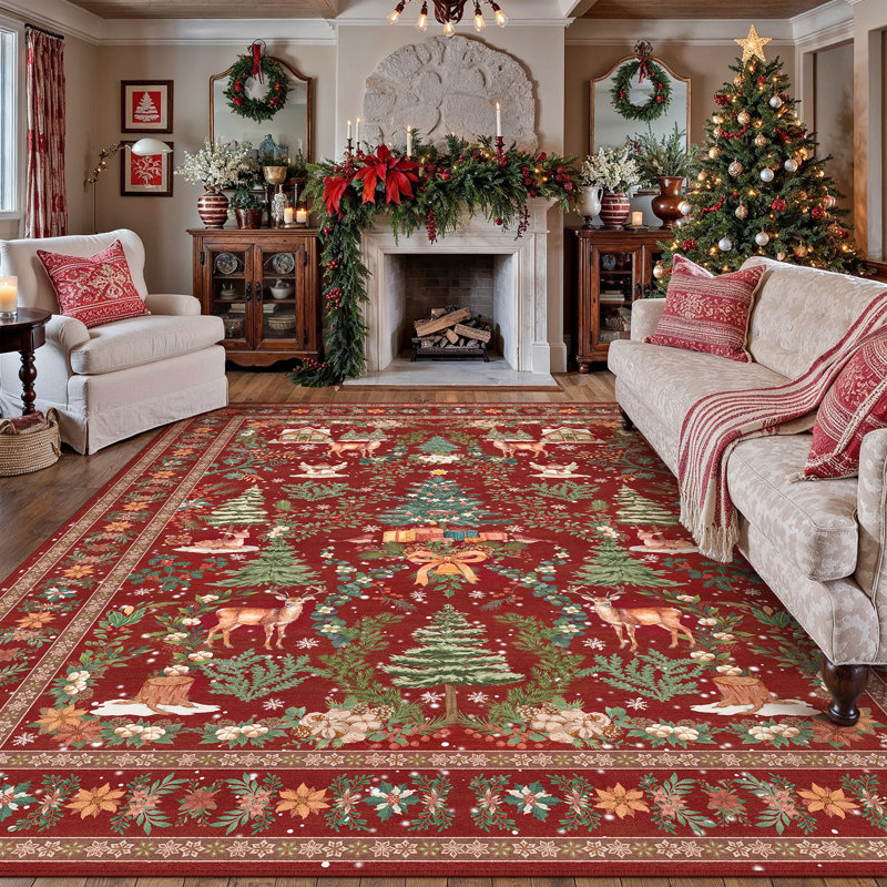 Tapis rouge Yuletide, Rectangle 8'x 10'