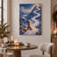 Père Noël tenant un rouleau lumineux sur toile de Noël-137757149