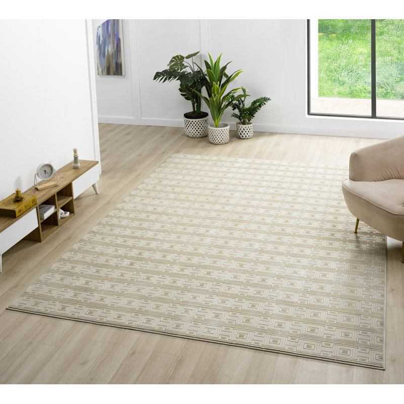 Tapis à motif géométrique abstrait Ksamil Collection, Rectangle 7 pi 8 po x 10 pi 8 po