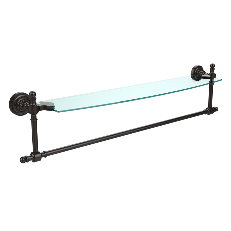 Godinez Bracket Shelf with Towel Bar, 28", Oil Rubbed Bronze