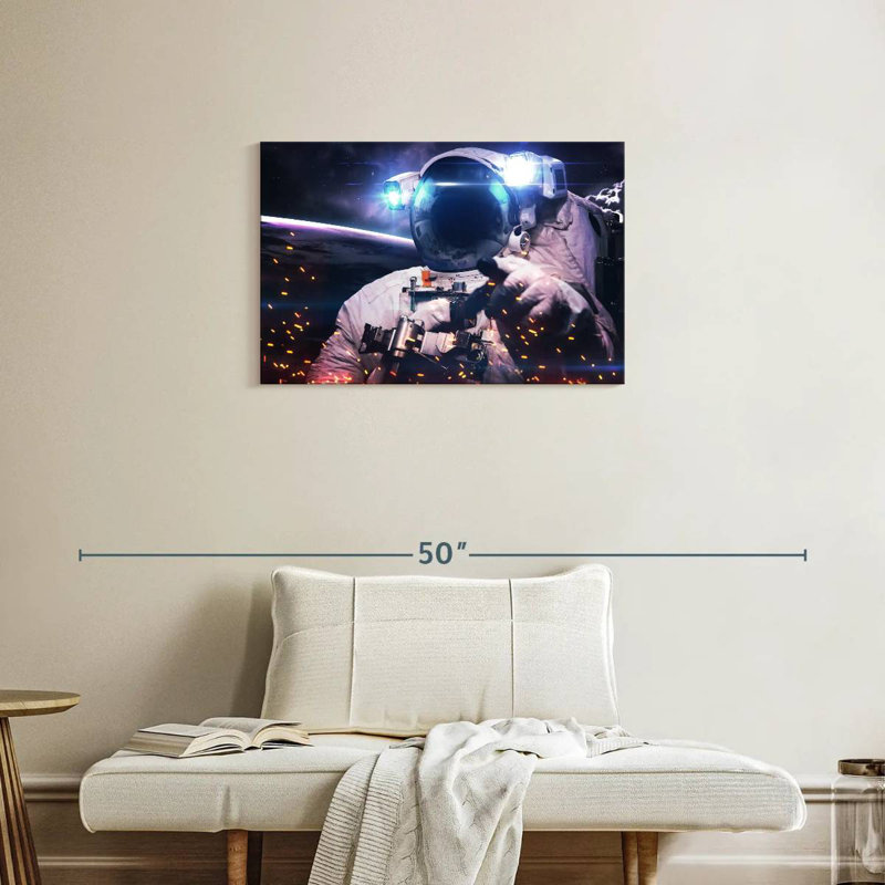 Oberle Glowing Astronaut, 20" H x 30" W