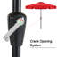 Parasol de marché festonné Holmquist avec inclinaison et levage à manivelle-400481529-303353557