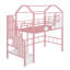 Lit mezzanine simple en métal avec toit-577420963