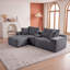 Canapé-lit modulaire à assise profonde modulaire avec porte-gobelets, ports USB, rangement et repose-pieds mobile, aucun assemblage requis pour le salon-1421580926