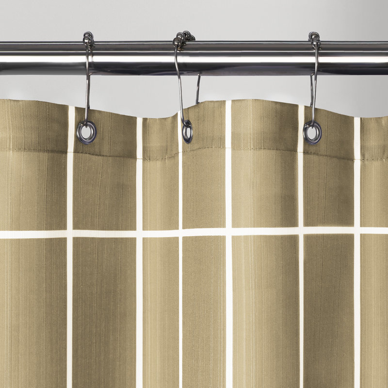 Rideau de douche à imprimé fenêtre, Beige