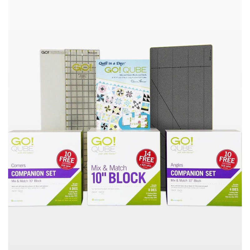 Accuquilt GO! Ensemble complet de matrices Qubed 10