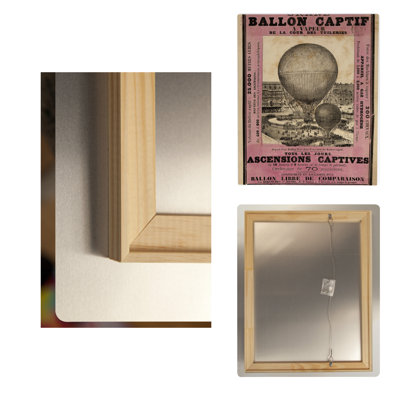 Grand Ballon Captif à Vapeur 1878 - French Vintage Poster Canvas Wall Art — Portrait Metal Wall Art