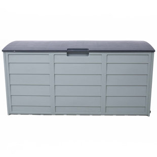 Boîte de rangement toutes saisons pour terrasse et piscine avec rangement pour l'extérieur, avec rangement pour coussins d'extérieur, outils de jardin et jouets de piscine