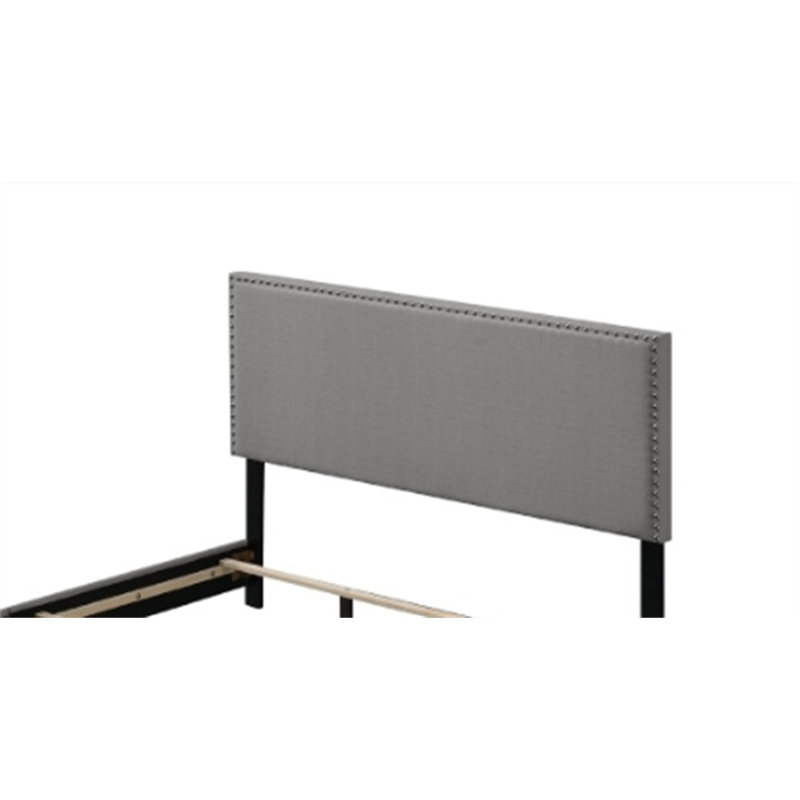 Lit en tissu gris clair Leandros