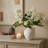 6-Inch Ceramic Vase with Handles, Small Textured Amphora Decorative Vase for Tabletop Home Decor-674683404-674683406