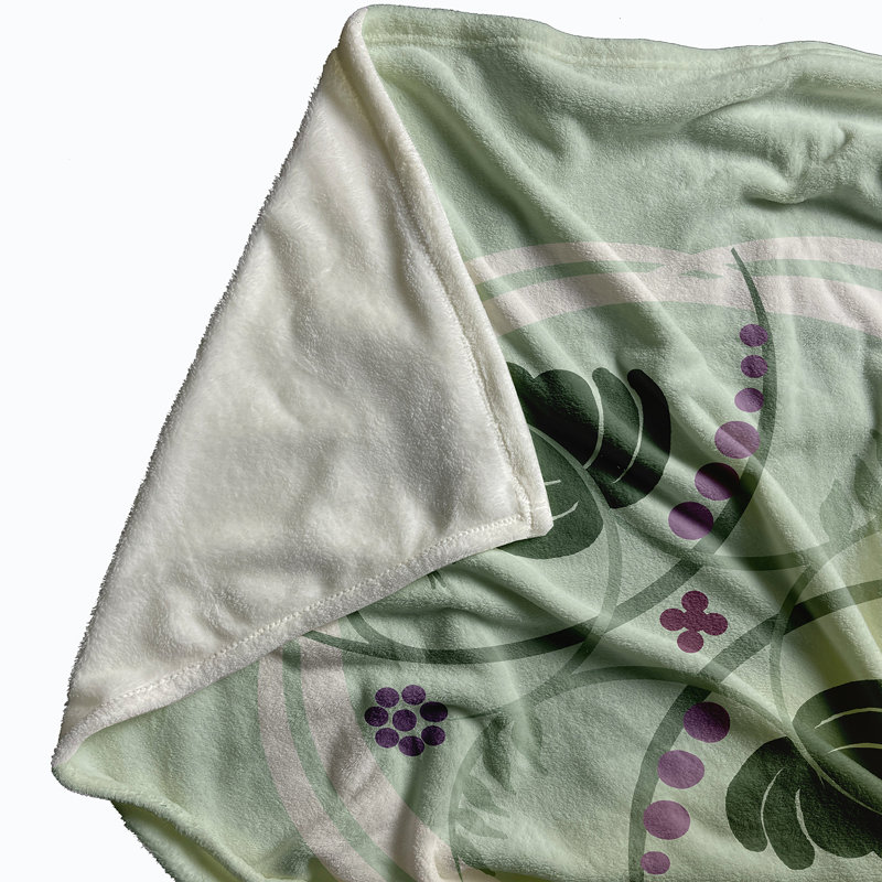 Wymore Plain Weave / Muslin Throw Blanket, Green