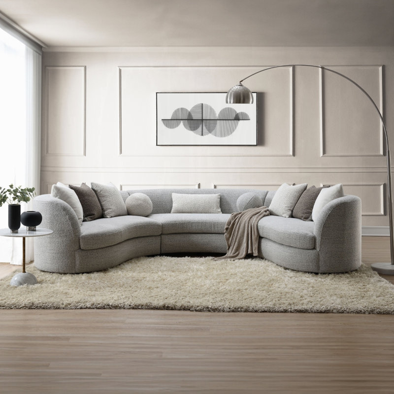 Canapé modulaire Ivria avec 9 coussins