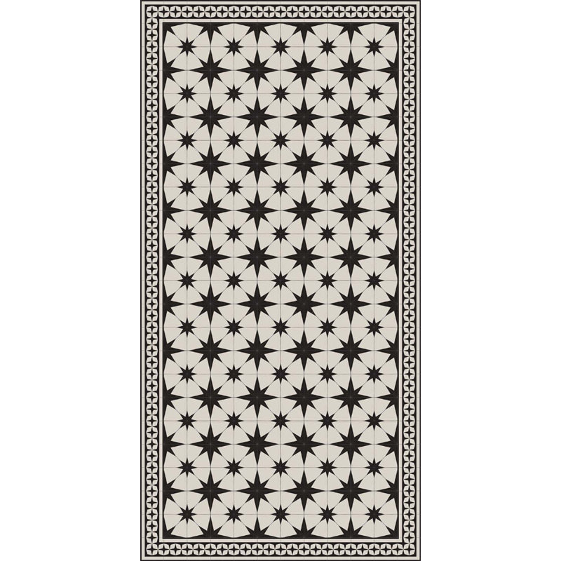 Tapis de cuisine noir NightSky, Rectangulaire 2 pi x 4 pi