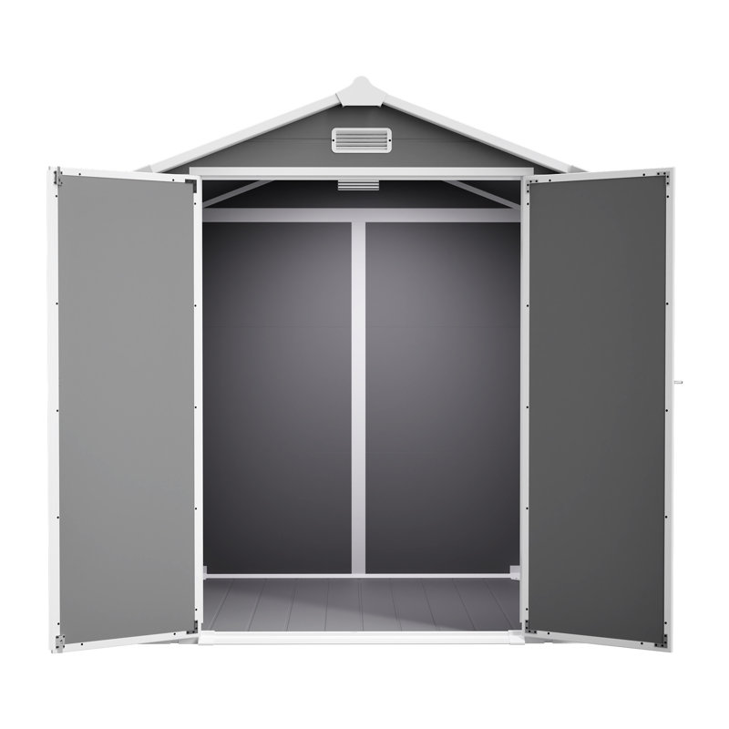 6 Ft. W X 6 Ft. D Resin Outdoor Storage Shed, Weather-resistant Outdoor Storage With Reinforced Design