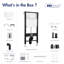 Vermont Concealed In-Wall Toilet Tank Carrier System 0.8/1.6 GPF Dual Flush with Flush Plate for 2x6 Studs