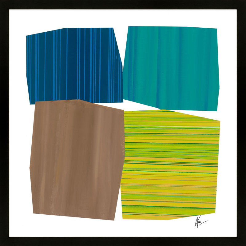 Sunday Somewhere 1 Print by Lee Lessem, 16" H x 16" W x 1.25" D, Black