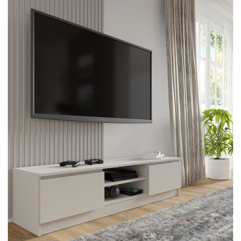Sunem Unfinished TV Stand for TVs up to 65", Beige