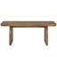 Table basse rectangulaire brun rustique de 47 po, table de salon en bois, table basse basse de style campagnard avec base robuste et coins arrondis, assemblage facile