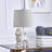 Resin Poodle Dog Table Lamp With Linen Shade-579771152