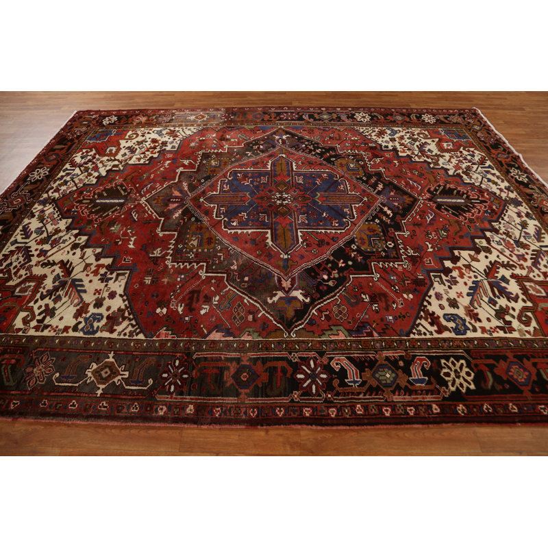 Tapis persan Heriz noué à la main 8 x 11