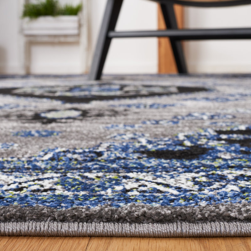Beige and Black Synthetic Hand-knotted 4' x 6' Oriental Rug