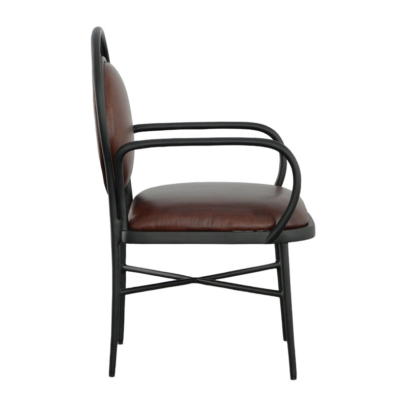 BD Warner Arm Chair in Chocolate/Black