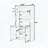 Compact Kitchen Pantry Buffet with Foldable Workstation-48522193
