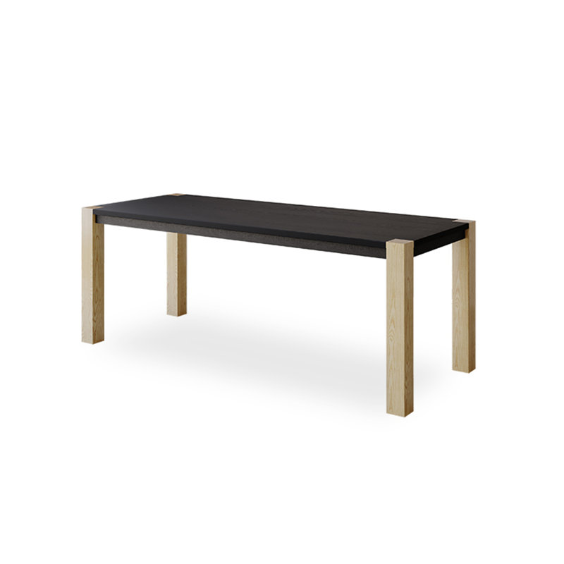 Table de salle à manger élégante et contrastée: design élégant et spacieux, H 29,53 po x L 62,99 po x l 31,5 po