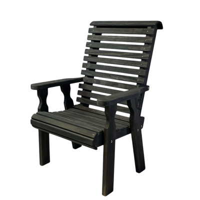 Pine Solid Wood Outdoor Dining Armchair