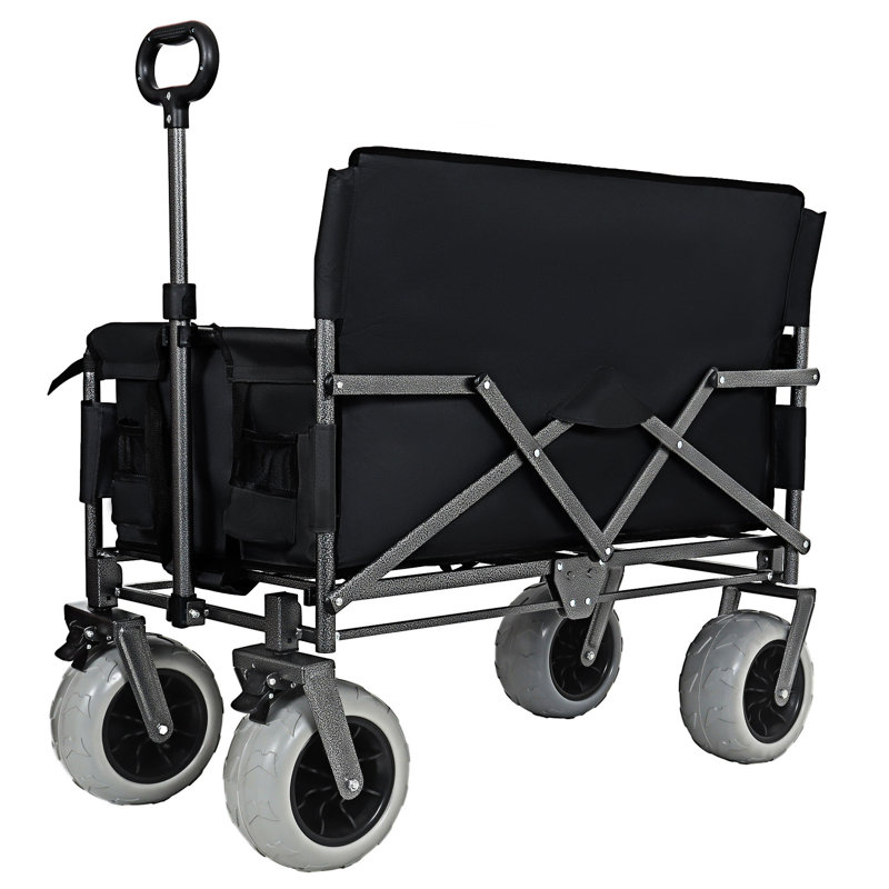 Outdoor Folding Wagon With Bench Seat