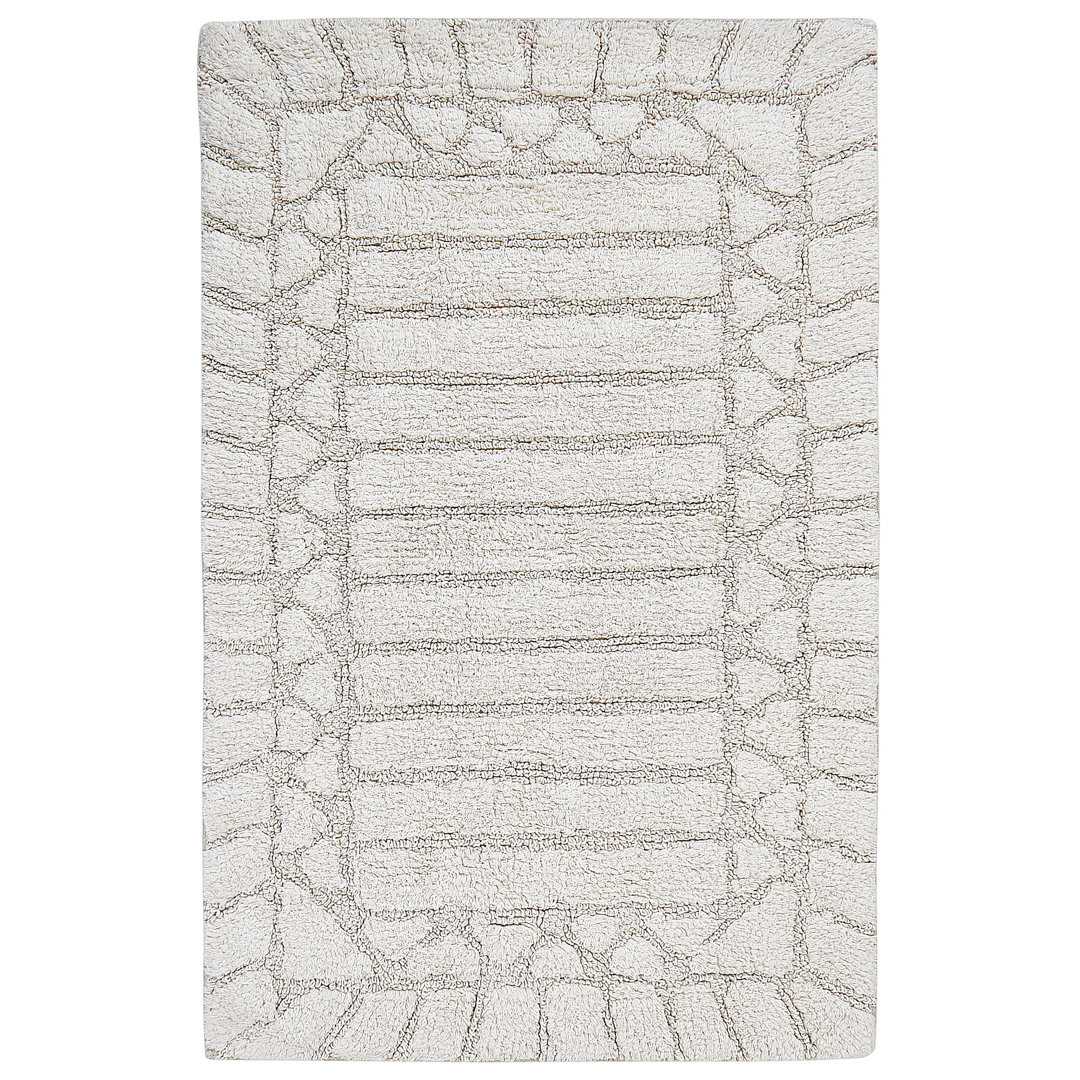 Badematte aus Baumwolle 60 x 90 cm Beige TEKKE