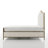 Lalia Modern Upholstered Hammered Metal Camelback Bed-124653007-124257343